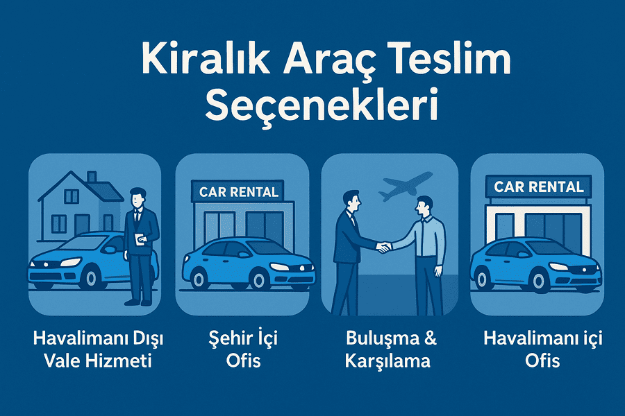 araç kiralamada kiralık araç teslim seçenekleri